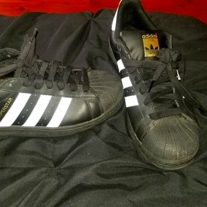 Adidas Superstar  black and white stripes